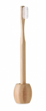 Logo trade advertising products picture of: Bamboo tooth brush with stand