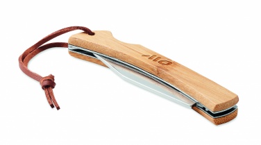 Logotrade business gift image of: Foldable knife in bamboo