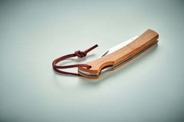 Logo trade promotional merchandise image of: Foldable knife in bamboo