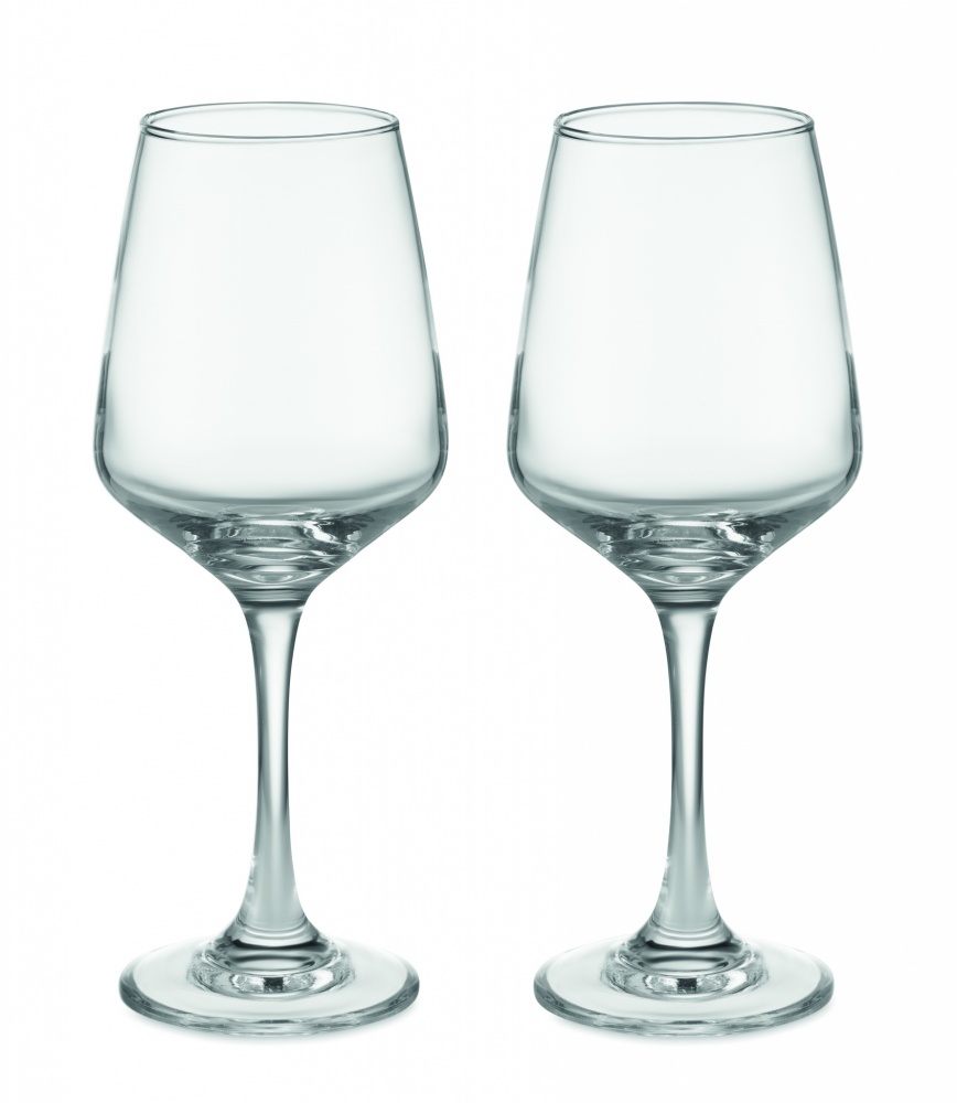 Logo trade advertising product photo of: Set of 2 wine glasses