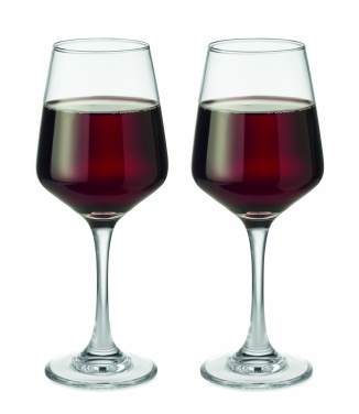 Logo trade promotional product photo of: Set of 2 wine glasses