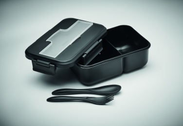 Logo trade promotional merchandise image of: Lunch box with cutlery in PP