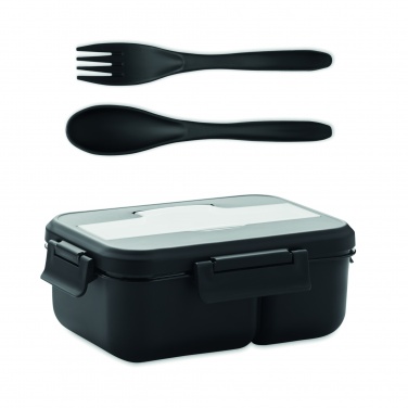 Logo trade promotional merchandise picture of: Lunch box with cutlery in PP