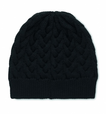 Logotrade corporate gifts photo of: Cable knit beanie in RPET