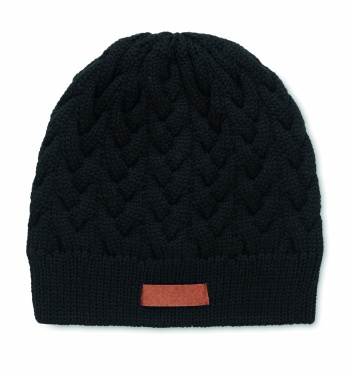 Logotrade business gifts photo of: Cable knit beanie in RPET