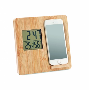 Logo trade promotional product photo of: Bamboo weather station 10W