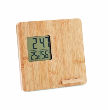 Logotrade promotional product image of: Bamboo weather station 10W