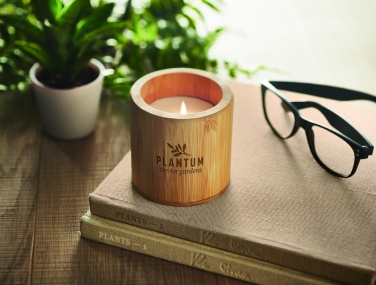 Logo trade corporate gift photo of: Plant based wax candle 160 gr