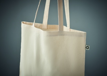 Logo trade promotional gifts image of: Recycled cotton shopping bag