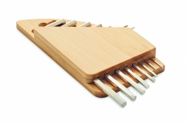 Logotrade corporate gift image of: Hex key set in bamboo