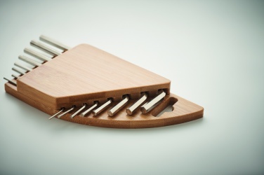 Logo trade promotional products image of: Hex key set in bamboo