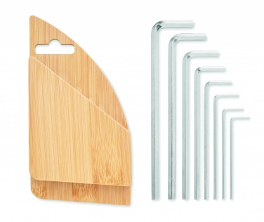 Logotrade promotional merchandise picture of: Hex key set in bamboo