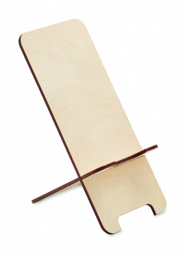 Logo trade promotional giveaway photo of: Birch Wood phone stand