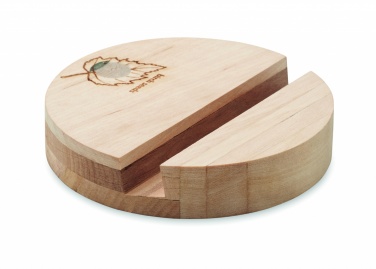 Logo trade business gift photo of: Birch Wood phone stand