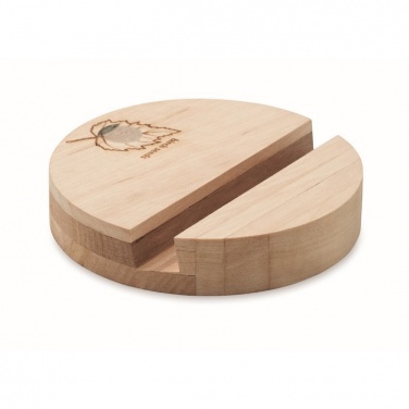 Logo trade promotional items picture of: Birch Wood phone stand