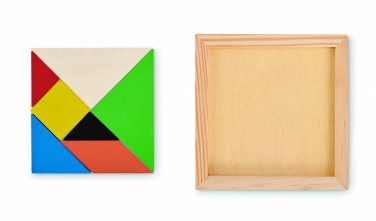 Logotrade promotional gift picture of: Tangram puzzle in wood