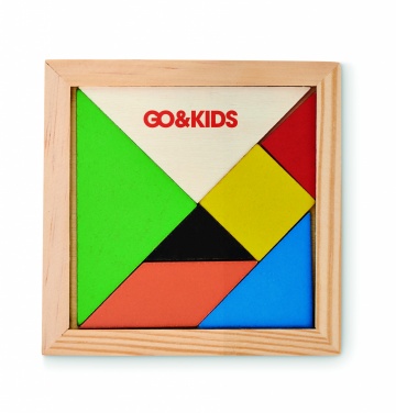 Logo trade promotional item photo of: Tangram puzzle in wood