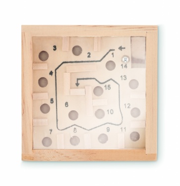 Logo trade promotional products picture of: Pine wooden labyrinth game