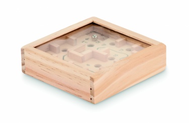 Logo trade promotional merchandise image of: Pine wooden labyrinth game