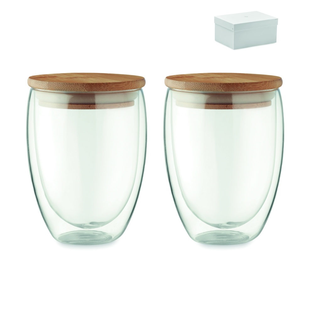 Logotrade corporate gift image of: Set of 2 glasses 350 ml in box