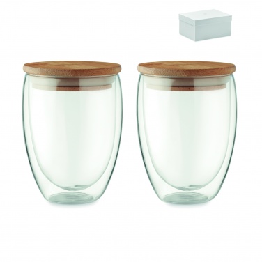 Logo trade promotional items picture of: Set of 2 glasses 350 ml in box