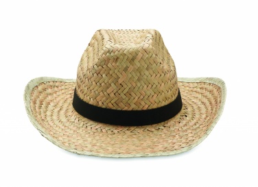 Logo trade promotional giveaways image of: Natural straw cowboy hat