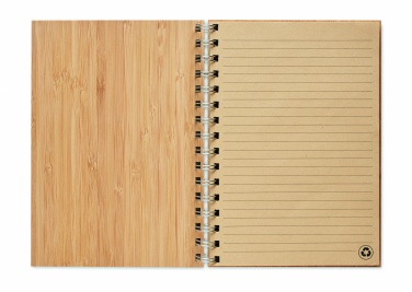 Logotrade promotional gift picture of: A5 ring bound Bamboo notebook