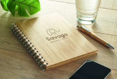 Logotrade advertising products photo of: A5 ring bound Bamboo notebook