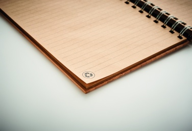 Logo trade promotional giveaways image of: A5 ring bound Bamboo notebook