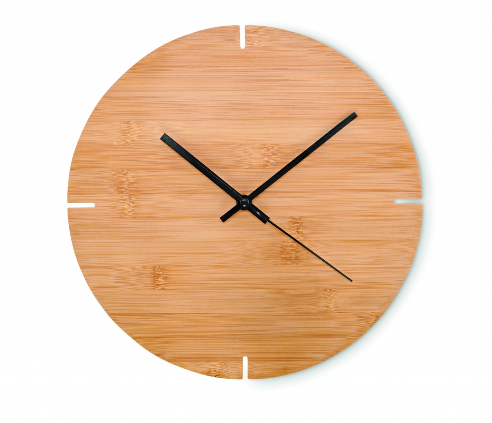 Logotrade advertising products photo of: Round shape bamboo wall clock