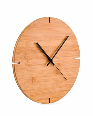 Logotrade promotional gift picture of: Round shape bamboo wall clock