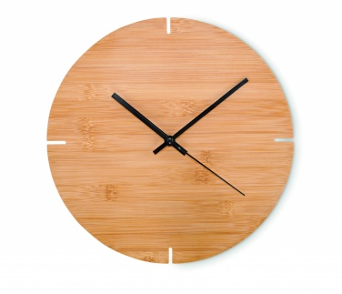 Logotrade advertising product picture of: Round shape bamboo wall clock