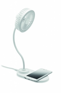 Logo trade corporate gift photo of: Desktop charger fan with light