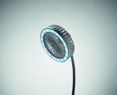 Logo trade promotional giveaways picture of: Desktop charger fan with light