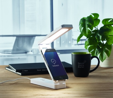 Logo trade promotional giveaways picture of: Lamp and wireless charger 10W