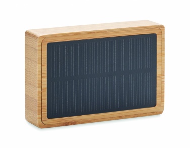 Logo trade promotional items picture of: Solar bamboo wireless speaker