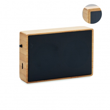 Logotrade promotional item picture of: Solar bamboo wireless speaker