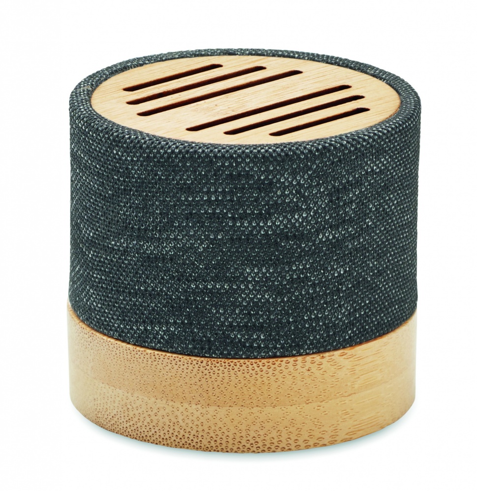 Logotrade promotional product picture of: Bamboo RPET wireless speaker