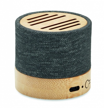 Logo trade promotional product photo of: Bamboo RPET wireless speaker