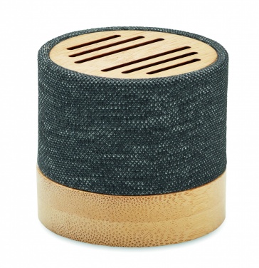 Logo trade promotional gifts image of: Bamboo RPET wireless speaker