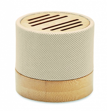 Logo trade promotional giveaway photo of: Bamboo RPET wireless speaker