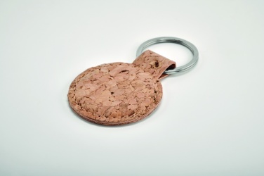 Logo trade promotional items picture of: Round cork key ring Mikkeli