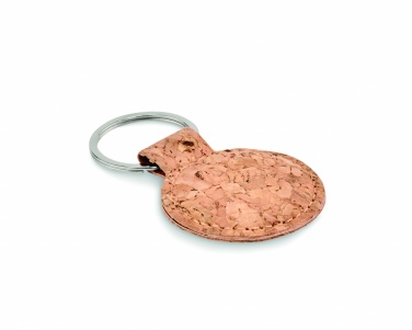 Logo trade corporate gifts picture of: Round cork key ring Mikkeli