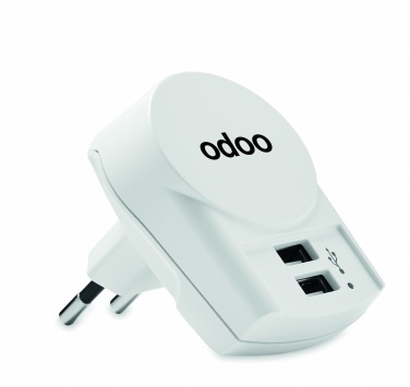 Logo trade promotional gifts image of: Skross Euro USB Charger (2xA) 12W