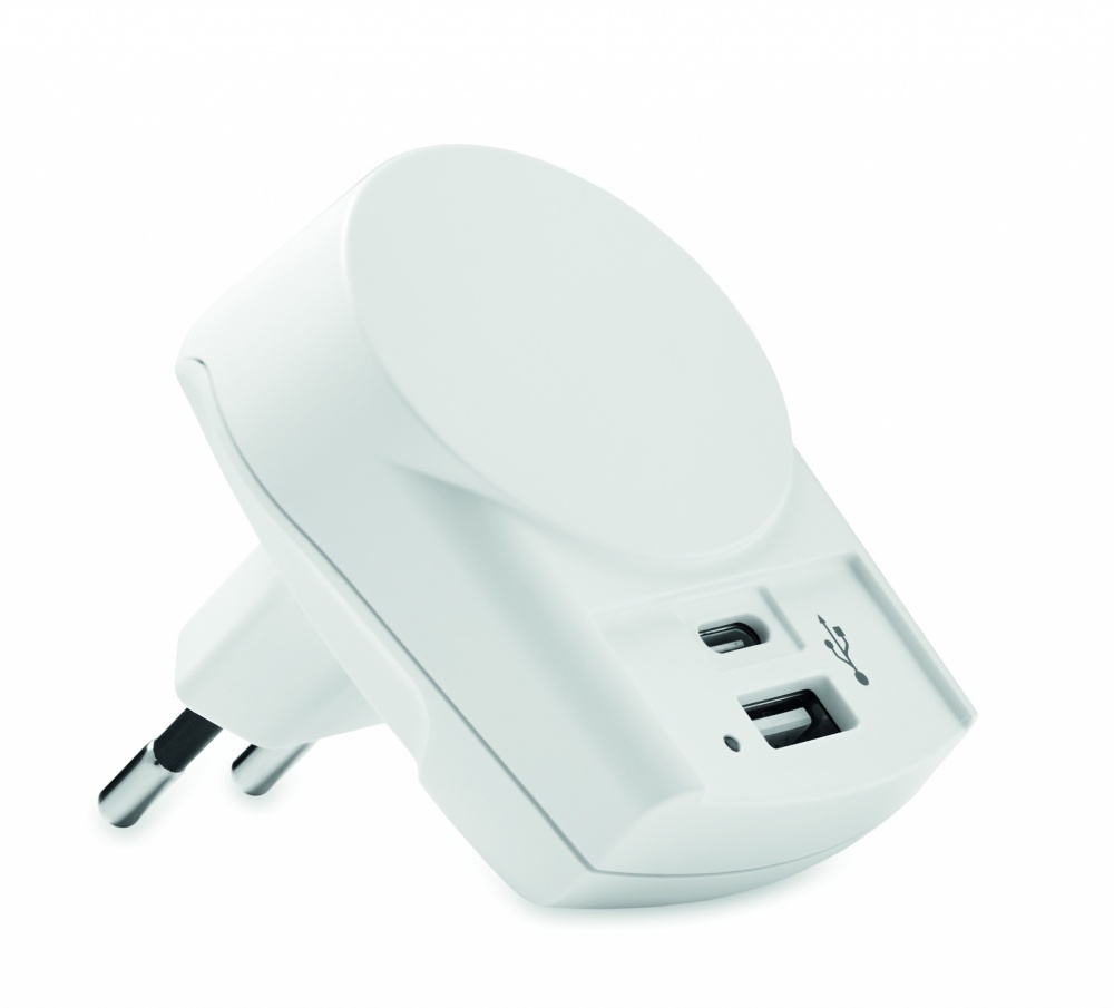 Logo trade promotional giveaways image of: Skross Euro USB Charger (AC)