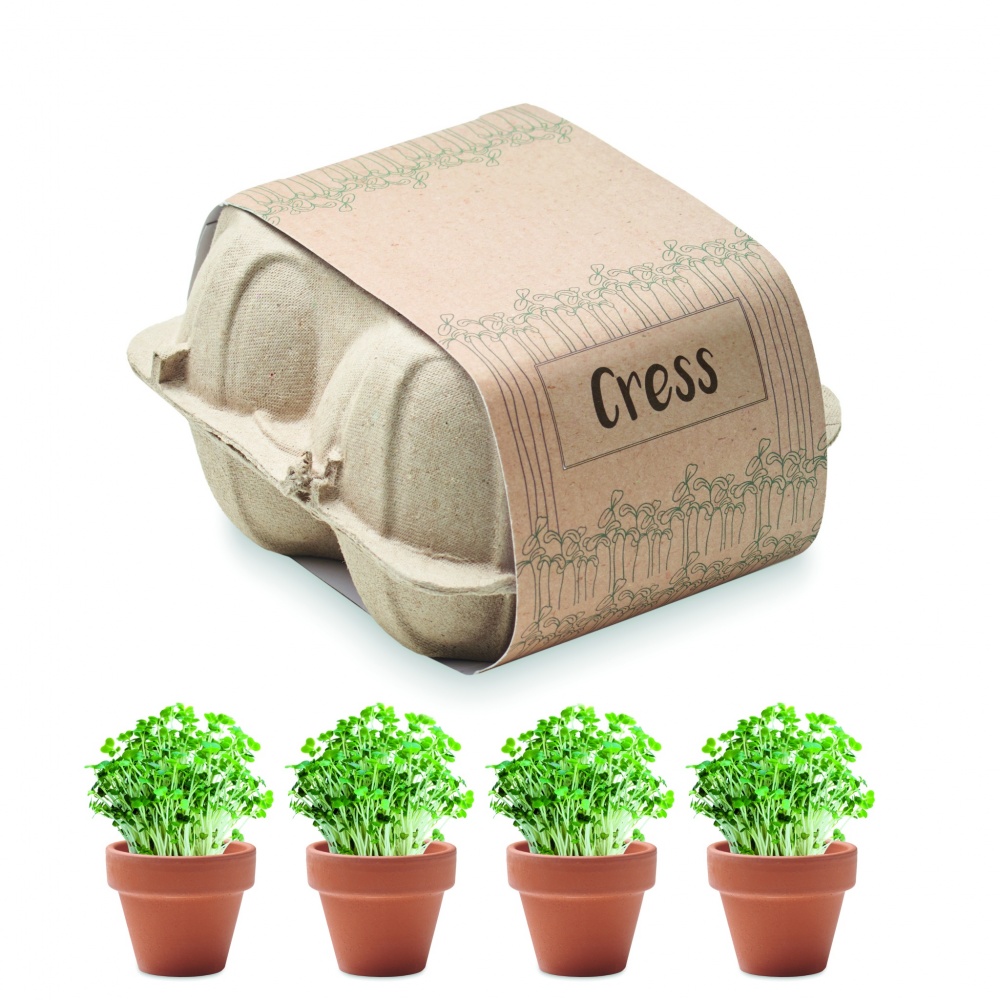 Logo trade corporate gifts image of: Egg carton growing kit