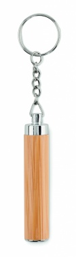 Logo trade advertising products image of: Mini bamboo torch with keyring