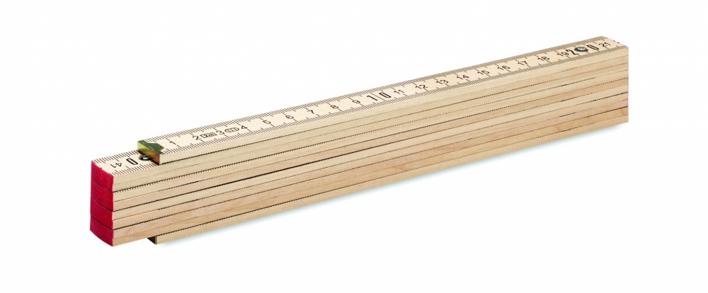 Logotrade promotional item image of: Carpenter ruler in wood 2m