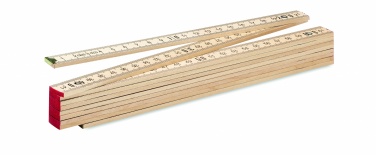 Logo trade promotional giveaways picture of: Carpenter ruler in wood 2m