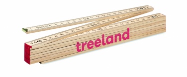 Logo trade corporate gift photo of: Carpenter ruler in wood 2m